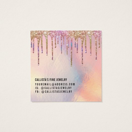 Holographic Glitzer Tropfen erhalten Grafikkarte (Rückseite)