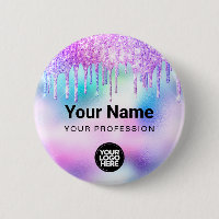 Holographic Glitzer Tropfen Mitarbeiter-Logo-Tag