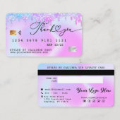 Holographic Glitzer Tropfen VIP Loyalty Credit Sty Visitenkarte (Vorne/Hinten)