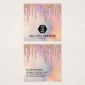 Holographic Glitzer Tropfens Logo-Bildschirm (Vorne & Hinten)