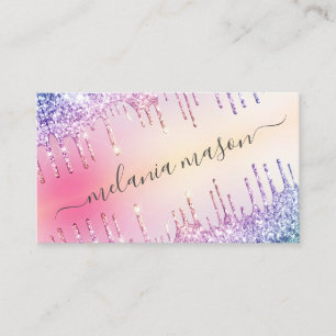 Holographic Glitzer Tropfens Makeup Artist Salon P Visitenkarte