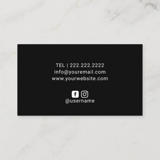 Holographic Glitzer Tropfens Makeup Artist Salon Visitenkarte (Rückseite)