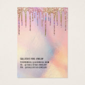 Holographic Glitzer Tropfens Necklace Display Card (Rückseite)