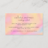 Holographic Glitzer Tropfens Rainbow Makeust Artis Visitenkarte (Rückseite)