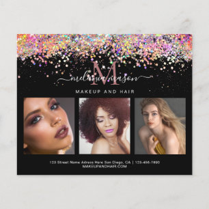 Holographic Glitzern Makeup Artist Foto Black Flye Flyer