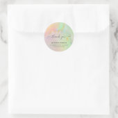 Holographic gold Aquarellschrift danke Runder Aufkleber (Tasche)