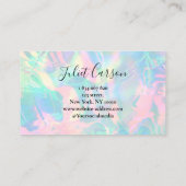 Holographic Gold Glitzer Opal Stone Visitenkarte (Rückseite)