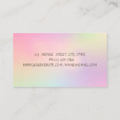 Holographic Gold Lotus Confetti Yoga Instructor Visitenkarte (Rückseite)