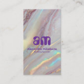 Holographic Gold Marble Professional Visitenkarte (Vorderseite)