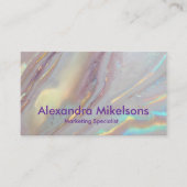 Holographic Gold Marble Visitenkarte (Vorderseite)