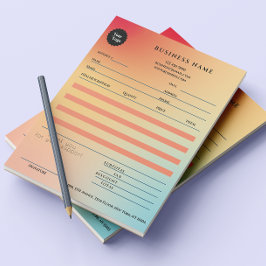 Holographic Gradient Business Invoice Vielen Dank Notizblock