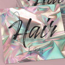 Holographic Hair Stylist Business Card