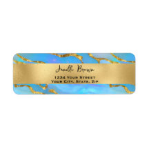 Holographic Imitats Opal Stone Return Address Labe