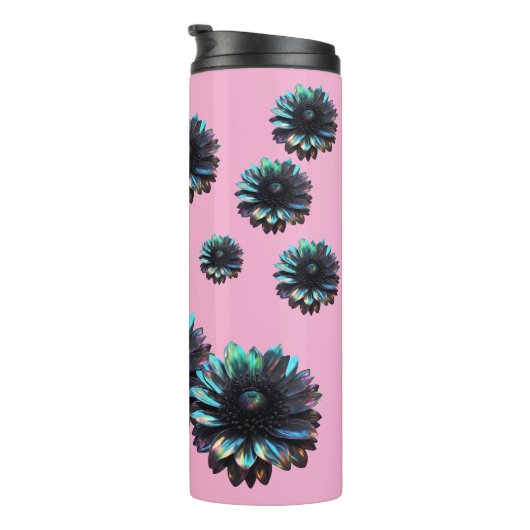 Holographic Iridescent Black Dahlia Thermosbecher (Nach rechts gedreht)