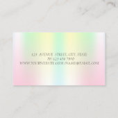 Holographic Iridescent Gold Glitzer Headphone DJ Visitenkarte (Rückseite)