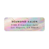Holographic Iridescent Opal Return Address Label (Vorne)
