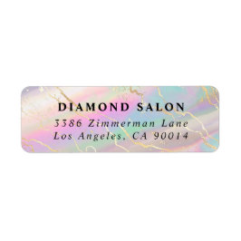 Holographic Iridescent Opal Return Address Label