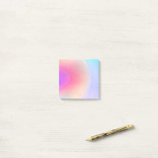 Holographic Iridescent Pastel Holo Post-it Klebezettel (Auf Schreibtisch)