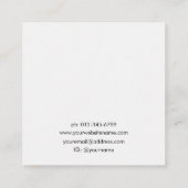 Holographic Jewelier Earring Display Business Card Quadratische Visitenkarte (Rückseite)