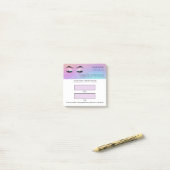 Holographic Lash appointment Post-it Klebezettel (Auf Schreibtisch)
