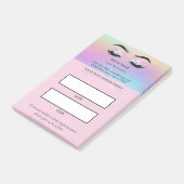 Holographic Lash appointment Post-it Klebezettel (angewinkelt)