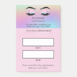 Holographic Lash appointment Post-it Klebezettel