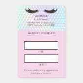 Holographic Lash appointment Post-it Klebezettel (Vorderseite)