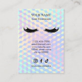 Holographic Lash Client Record Form Visitenkarte (Vorderseite)