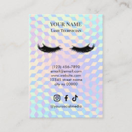 Holographic Lash Client Record Form Visitenkarte