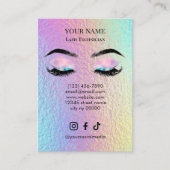 Holographic Lash Client Record Form Visitenkarte (Vorderseite)