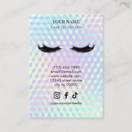 Holographic Lash Client Record Form Visitenkarte