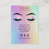 Holographic Lash Client Record Form Visitenkarte (Vorderseite)