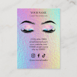 Holographic Lash Client Record Form Visitenkarte