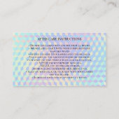 Holographic Lash Technician After care Card Terminkarte (Rückseite)