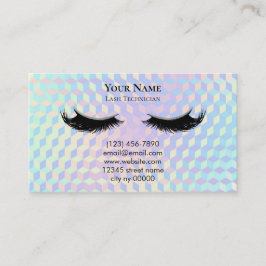 Holographic Lash Technician After care Card Terminkarte