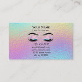 Holographic Lash Technician After care Card Terminkarte (Vorderseite)