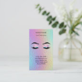 Holographic Lash Technician Appointment Card Terminkarte (Stehend Vorderseite)