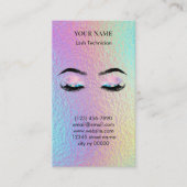 Holographic Lash Technician Appointment Card Terminkarte (Vorderseite)