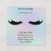 Holographic Lash Technician Appointment Card Terminkarte (Vorderseite)