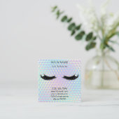 Holographic Lash Technician Appointment Card Terminkarte (Stehend Vorderseite)
