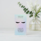 Holographic Lash Technician Appointment Card Terminkarte (Stehend Vorderseite)