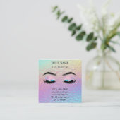 Holographic Lash Technician Appointment Card Terminkarte (Stehend Vorderseite)