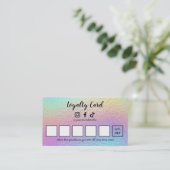 Holographic Lash Technician Loyalty Card Treuekarte (Stehend Vorderseite)