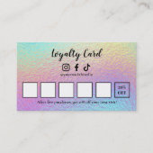 Holographic Lash Technician Loyalty Card Treuekarte (Vorderseite)