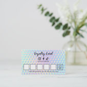 Holographic Lash Technician Loyalty Card Treuekarte (Stehend Vorderseite)