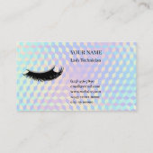 Holographic Lash Technician Loyalty Card Treuekarte (Rückseite)