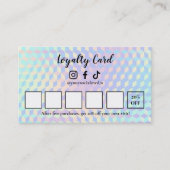 Holographic Lash Technician Loyalty Card Treuekarte (Vorderseite)