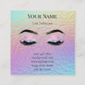 Holographic Lash Technician Thank you Card Treuekarte (Vorderseite)