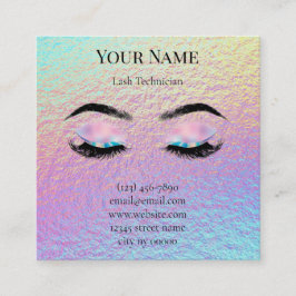 Holographic Lash Technician Thank you Card Treuekarte
