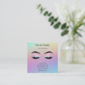 Holographic Lash Technician Thank you Card Treuekarte (Stehend Vorderseite)